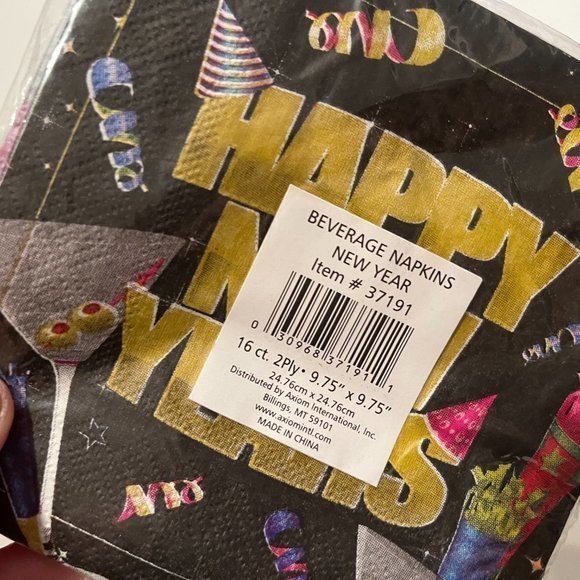 New Year’s Wasabi Tape Rolls and Cocktail Napkins Set (New) (Home/Holiday) - Picture 7 of 10